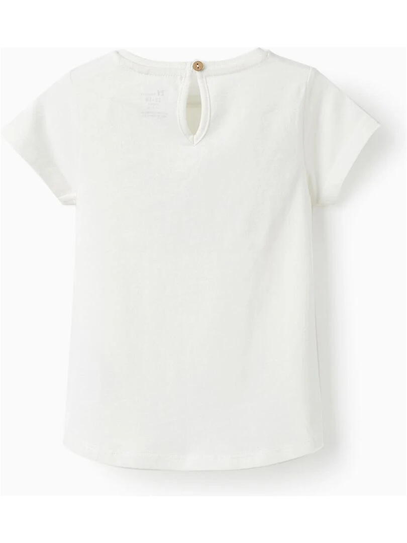 T shirt à manches courtes pour bébé fille 'Kindness Matters' manches courtes THE WAVE TRIBE Blanc