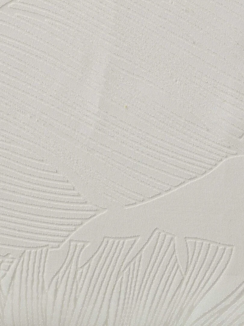 Voilage tamisant imprimé feuilles   Blanc