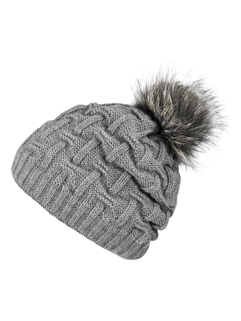 Ensemble Snood Bonnet Nora   Made in UE   Gris foncé