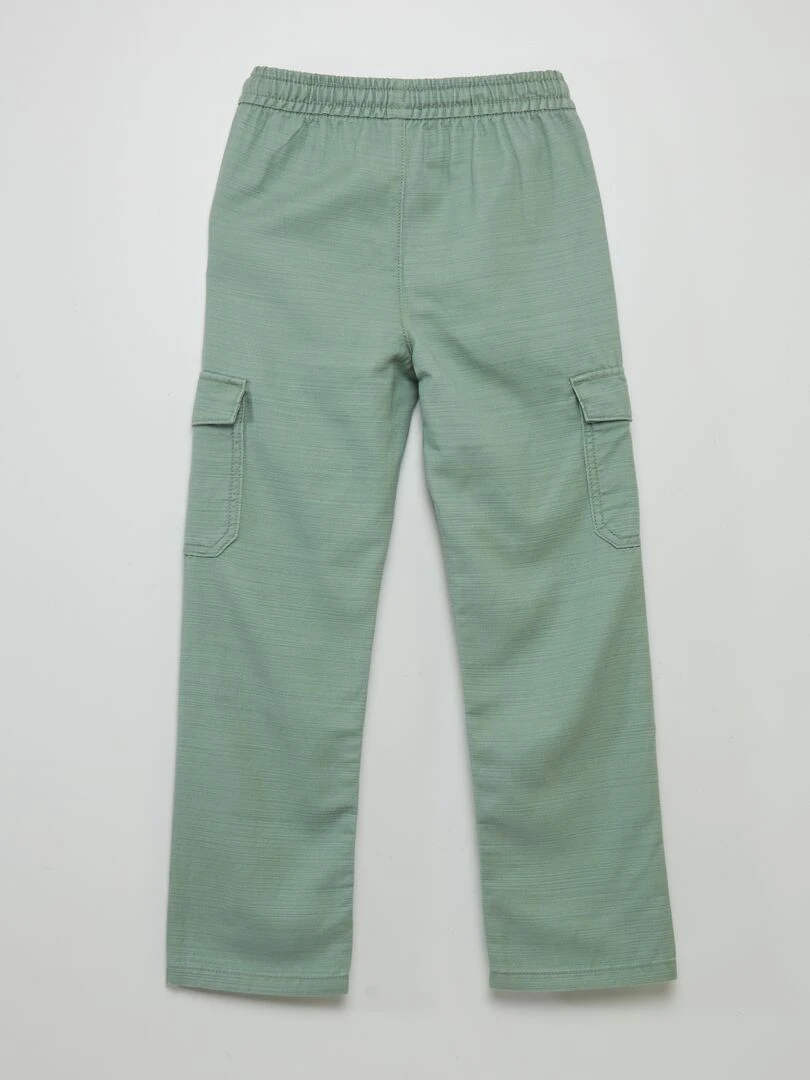 Pantalon avec poches à rabat Vert
