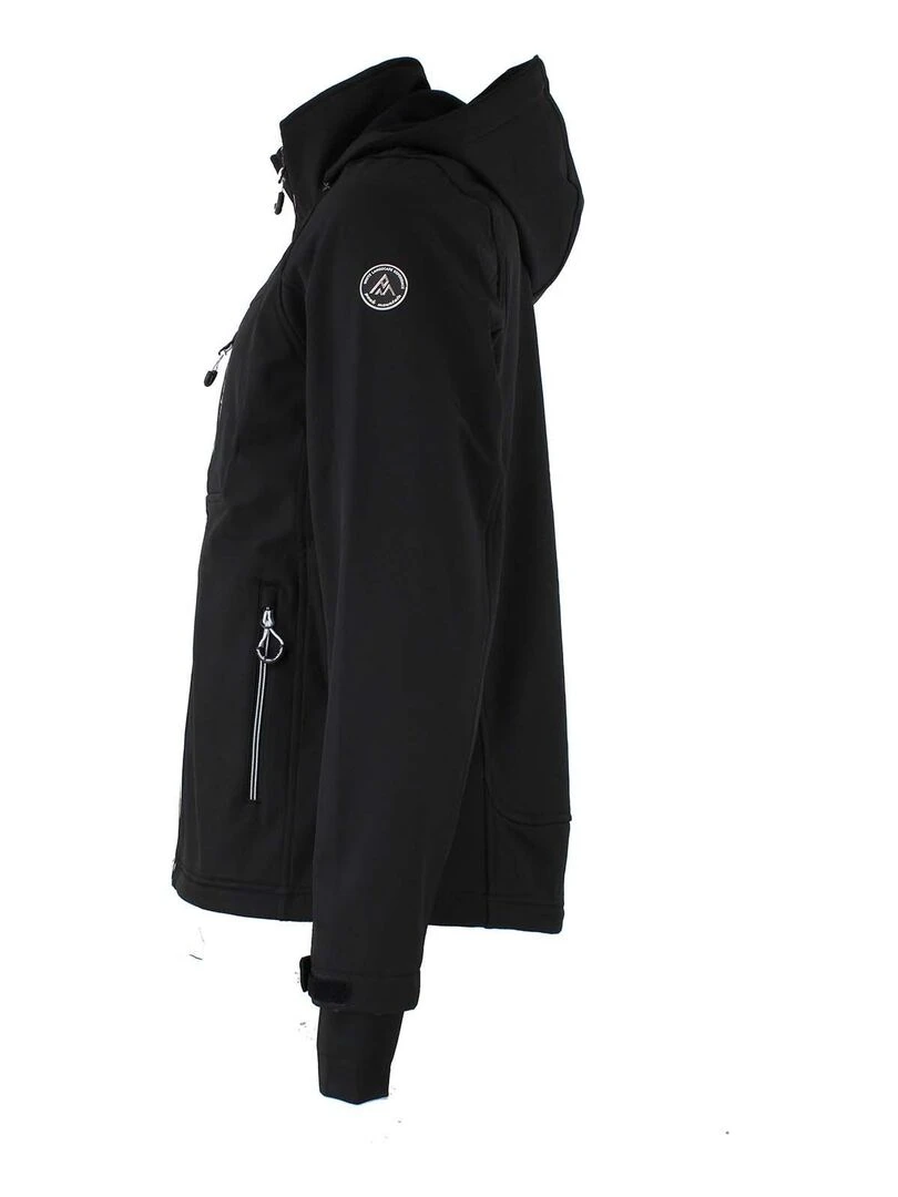 Blouson softshell homme CAFORAIN   PEAK MOUNTAIN   Noir Blanc