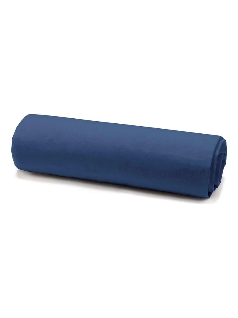 Drap Housse 2 personnes uni '57FILS' 'TODAY'   Bleu marine