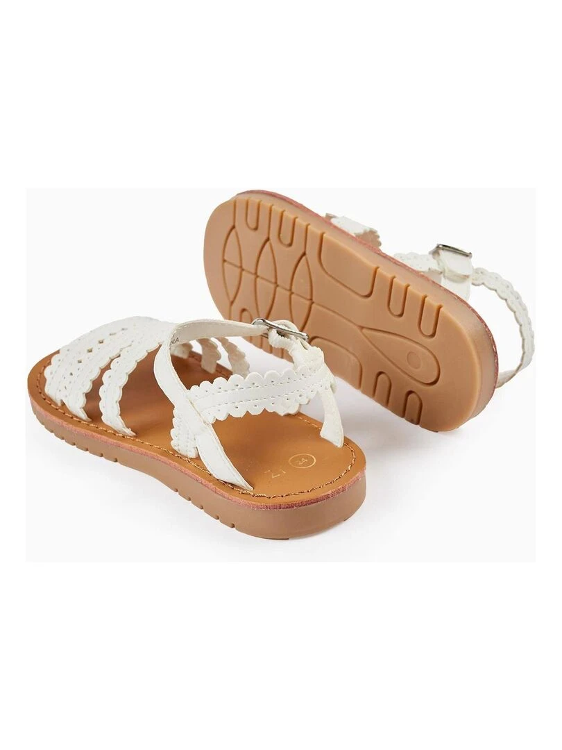 Sandales à brides pour bébé fille  PICASSO   Blanc