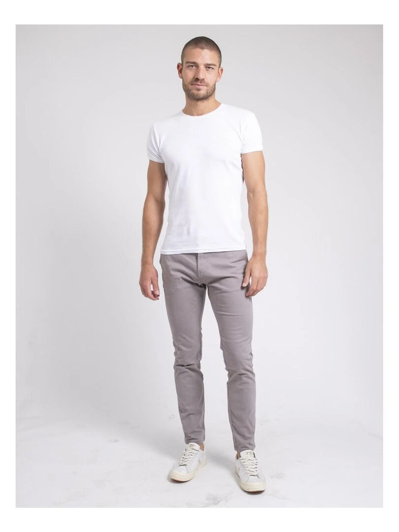 Pantalon chino VALDEK   Gris