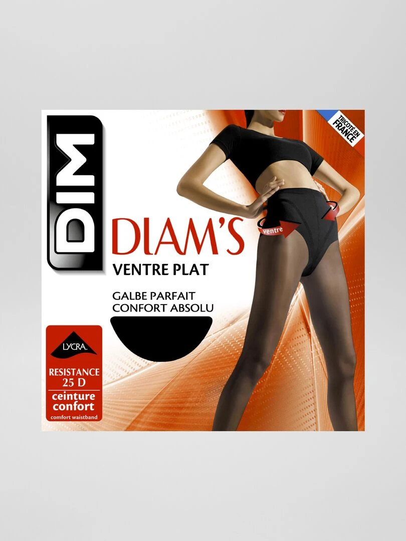 Collant Diams ventre plat 'DIM' noir