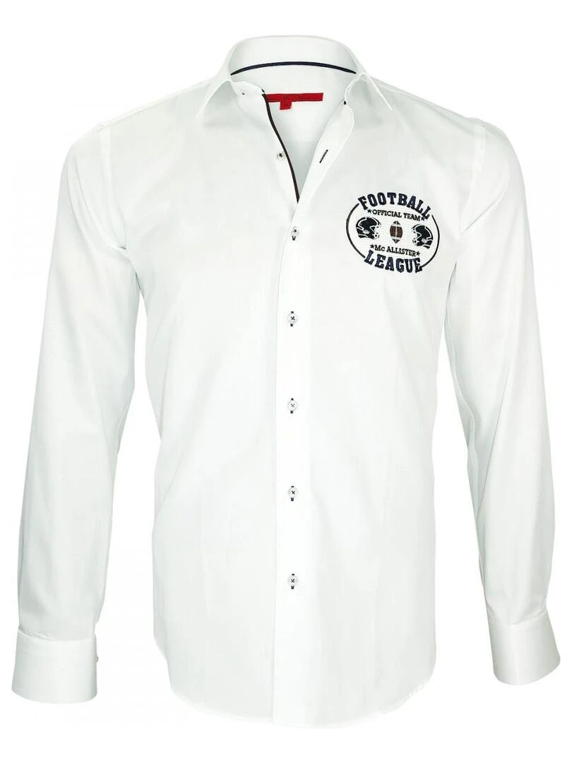 Chemise brodée SUPERBALL Blanc