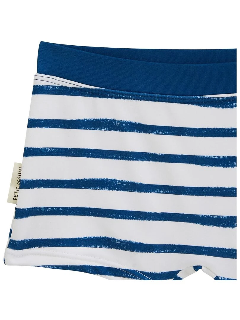 Maillot de bain bébé 2 pièces t shirt de protection UV & boxer Saint Malo   Bleu