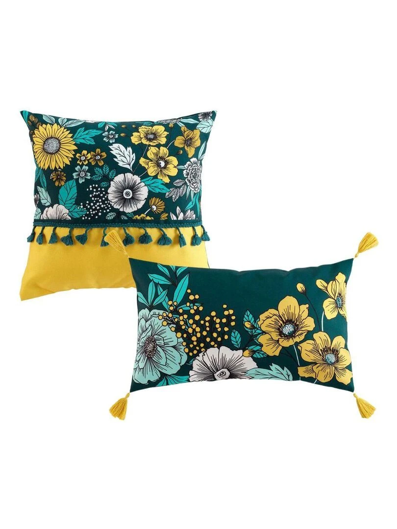 Lot de 2 coussins Bohoflora Multicolore
