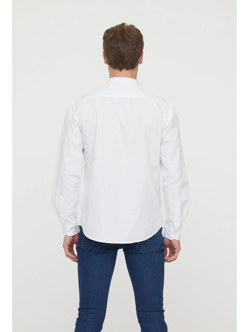 Lee Cooper   Chemise manches longues coton regular DRIMO   Blanc