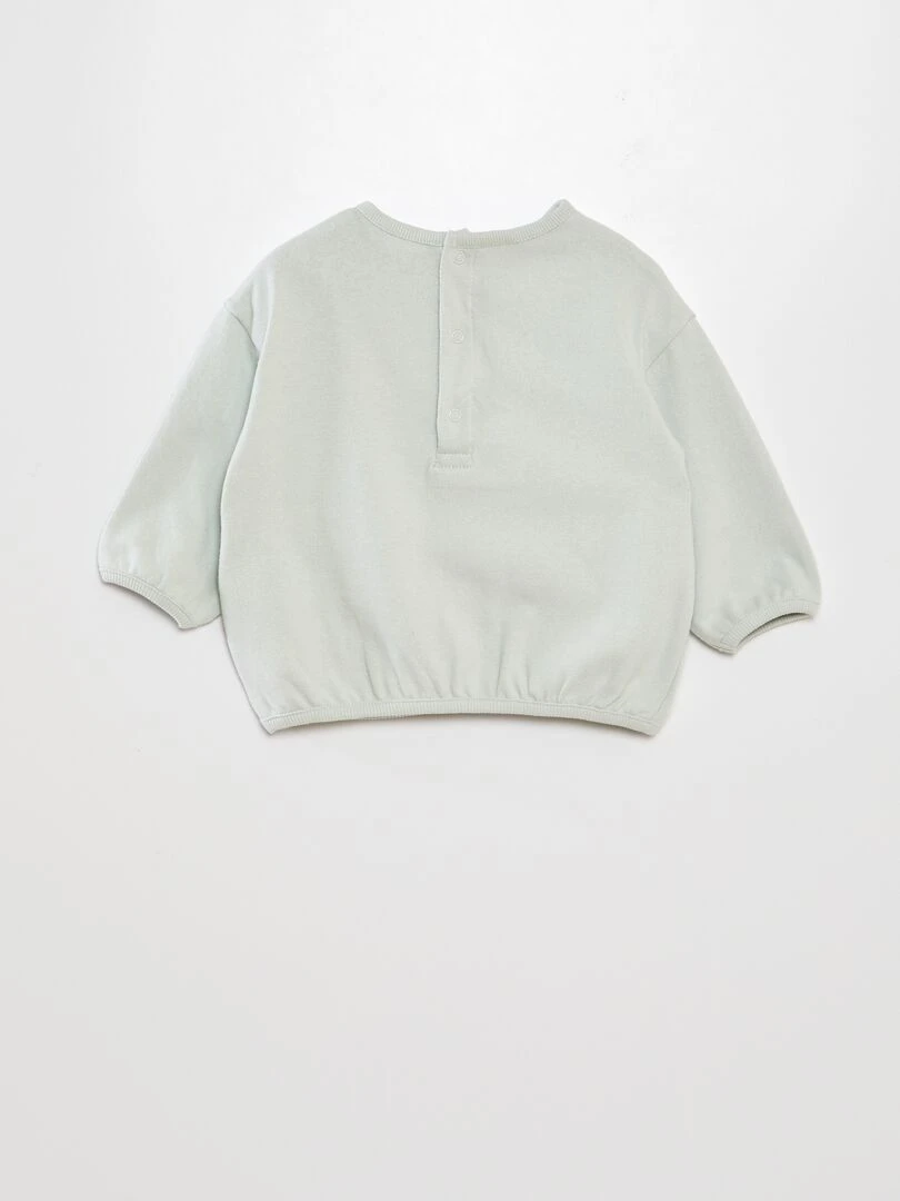 Sweat en molleton fin   Bleu