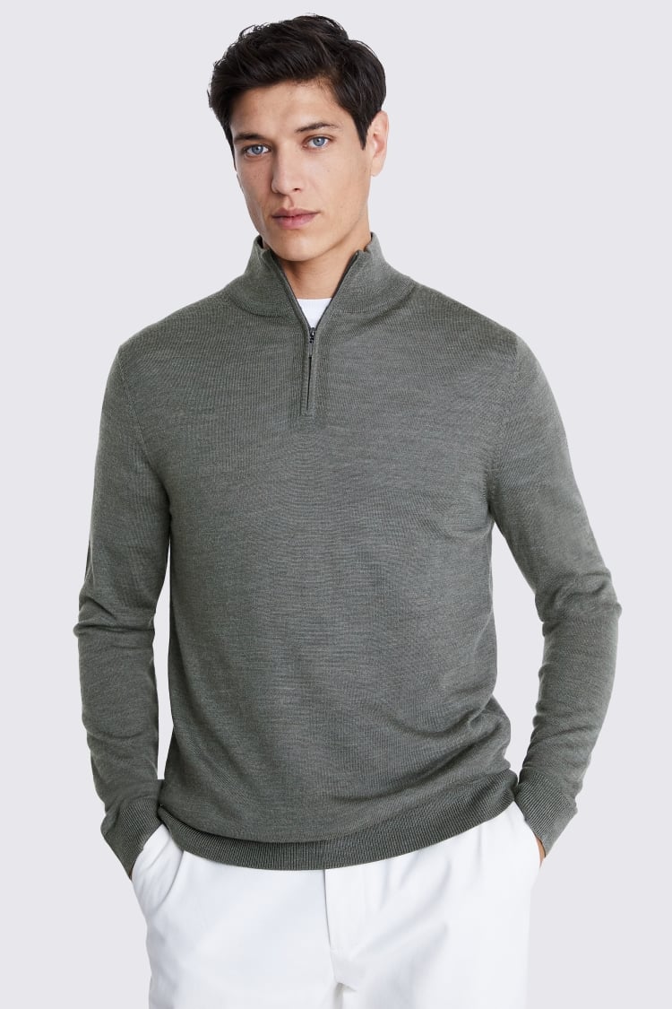 White Merino Mock-Neck Jumper   Buy Online at Moss