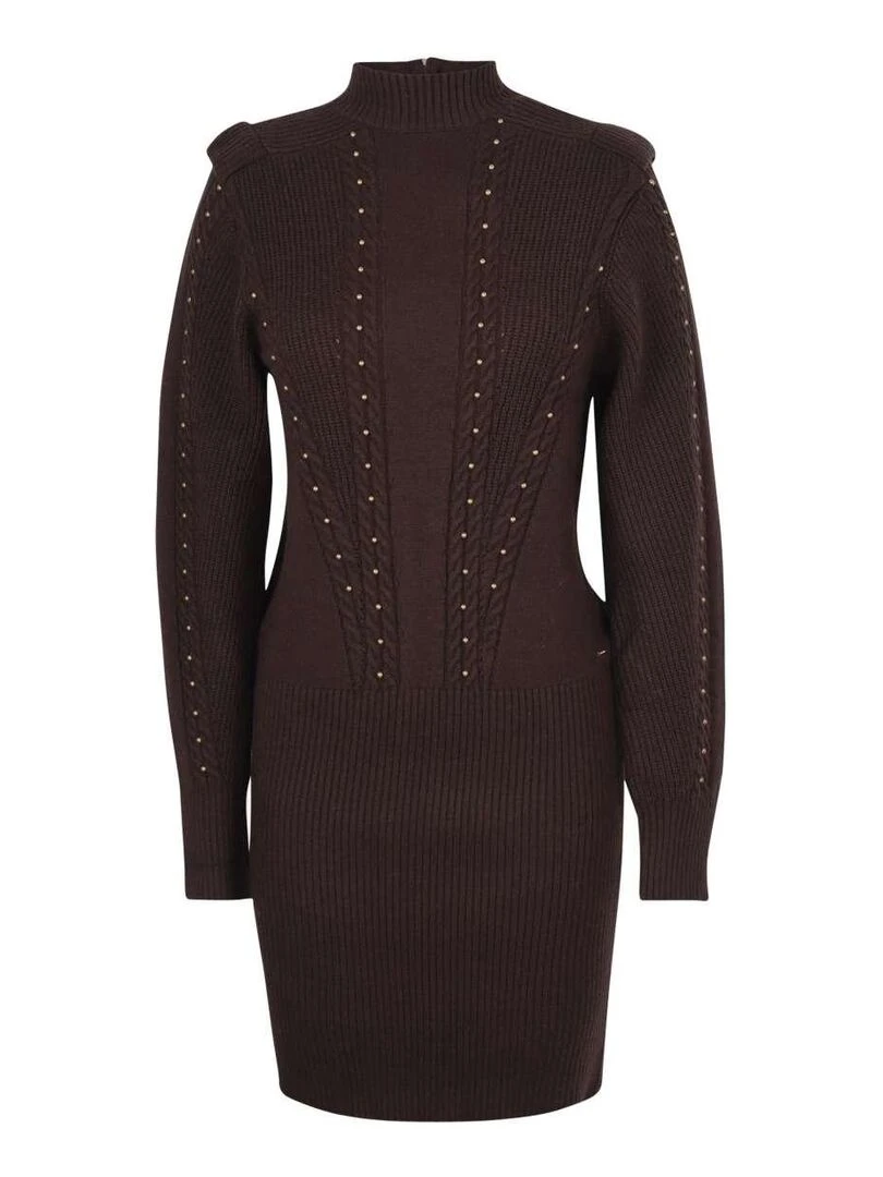 KAPORAL Robe courte droite Gris Marron Blanc