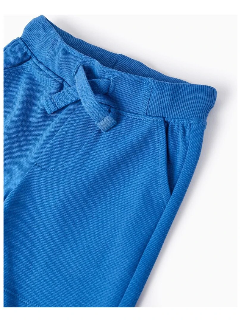 Short En Piqué De Coton Pour Bébé Garçon   Bleu