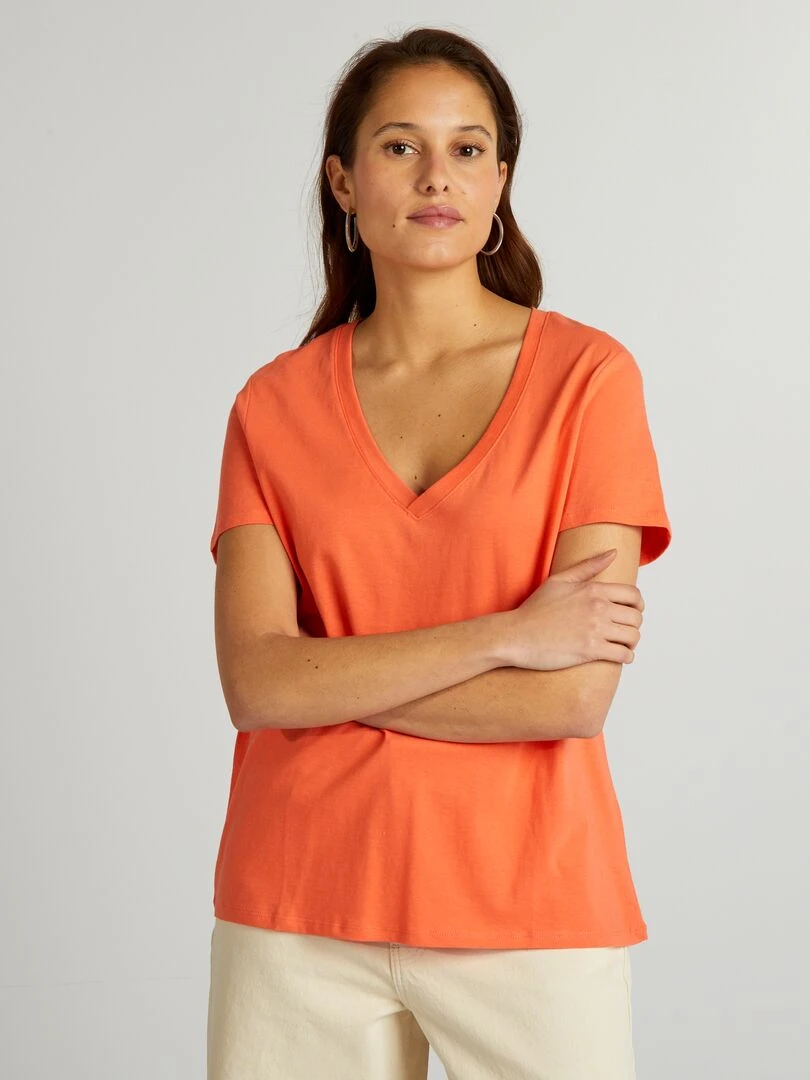 T shirt basique Corail