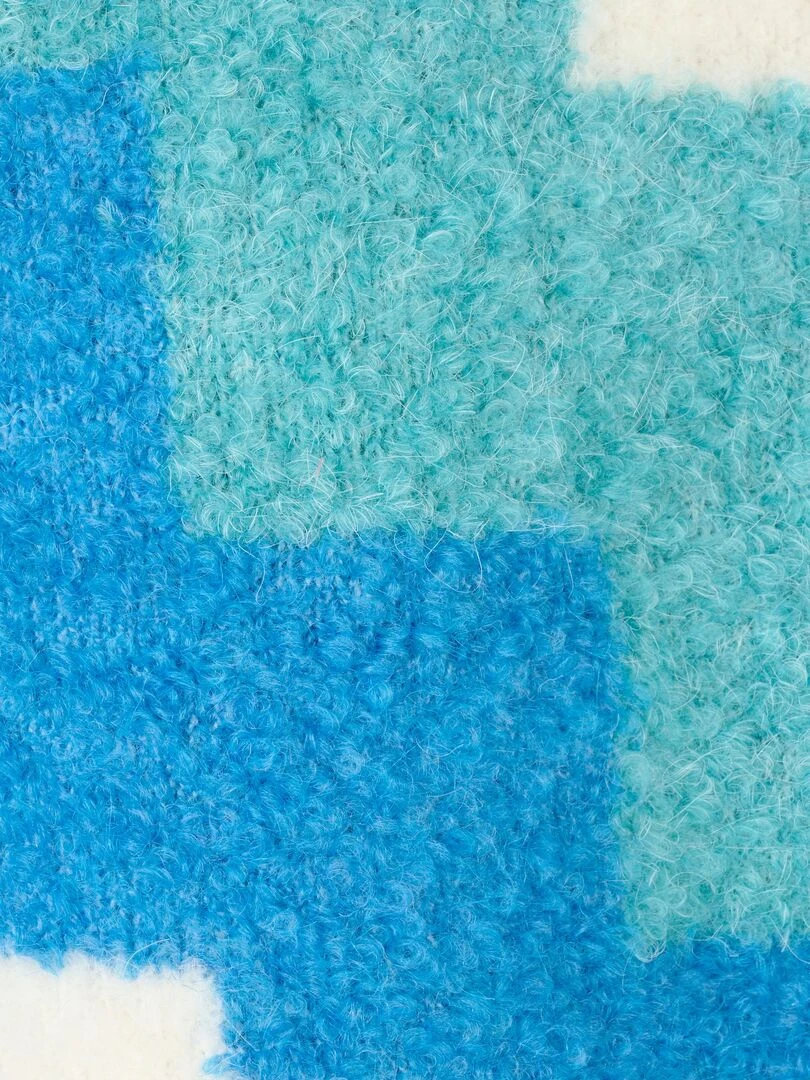Pull graphique maille bouclette   Damart   Bleu