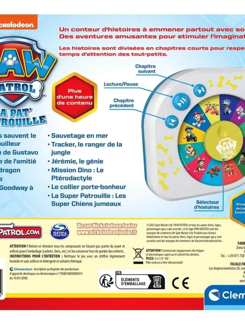 Mon conteur d'histoires : Il était une fois  les aventures de la Pat' Patrouille (Paw Patrol)   N/A