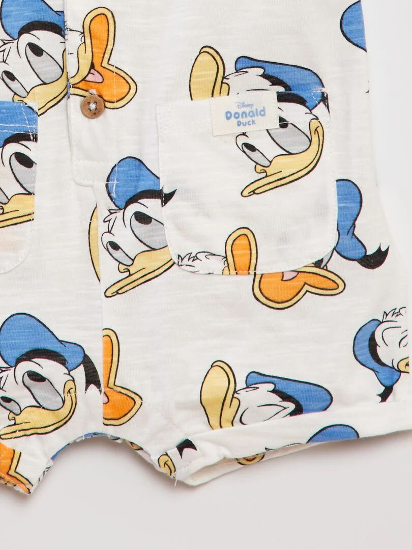 Barboteuse courte 'Disney' Blanc Donald