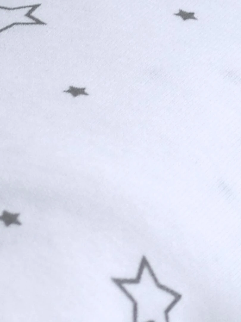 Drap housse tout en 1 imprimé étoiles Gris clair