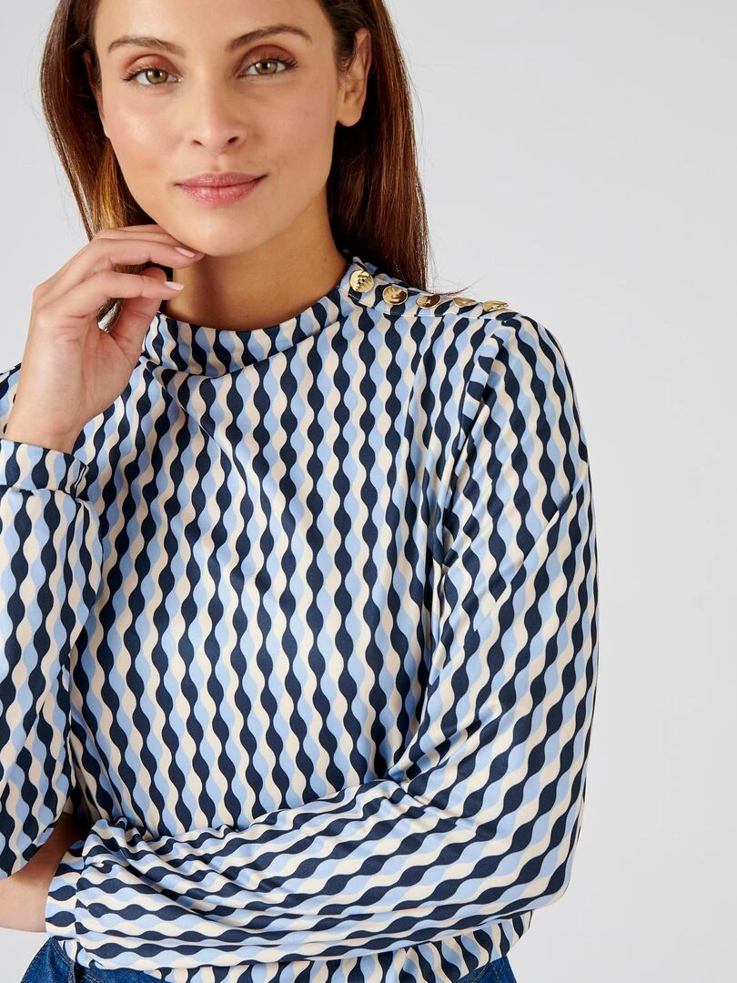 Tee shirt maille chaude   Damart   Bleu