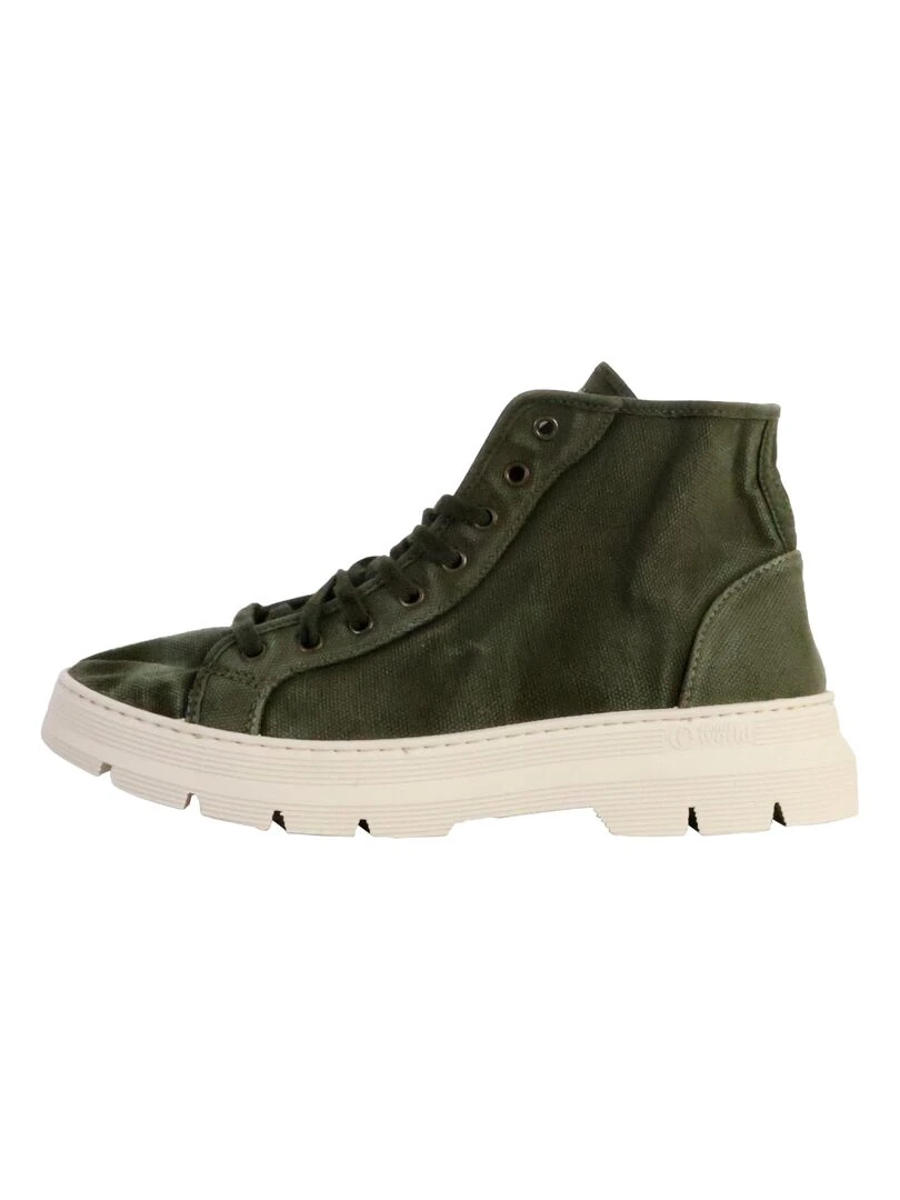 Basket Montante à Lacets Natural World Bota Enzimatica Vert