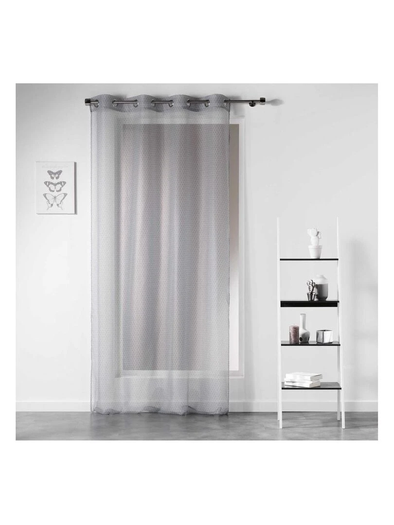Panneau a oeillets rideau Voile Collection Galactic gris anthracite