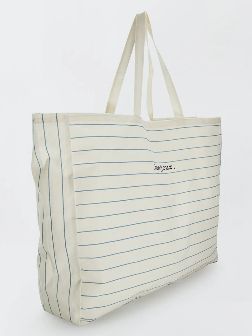 Tote bag XXL en toile Blanc