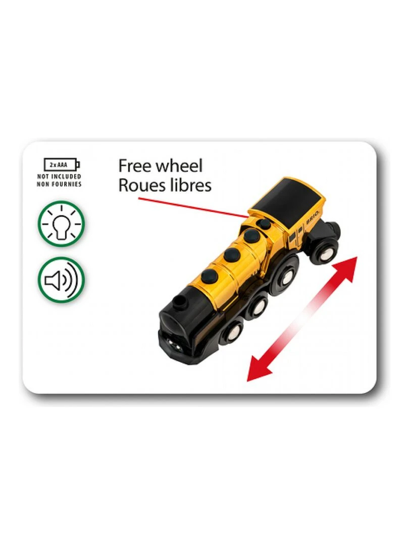 33630 Locomotive Puissante Doree   N/A