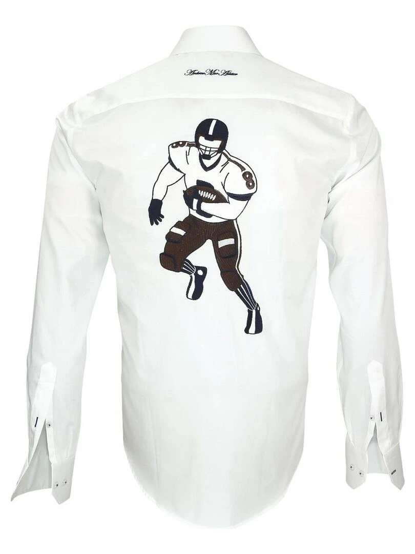 Chemise brodée SUPERBALL   Blanc