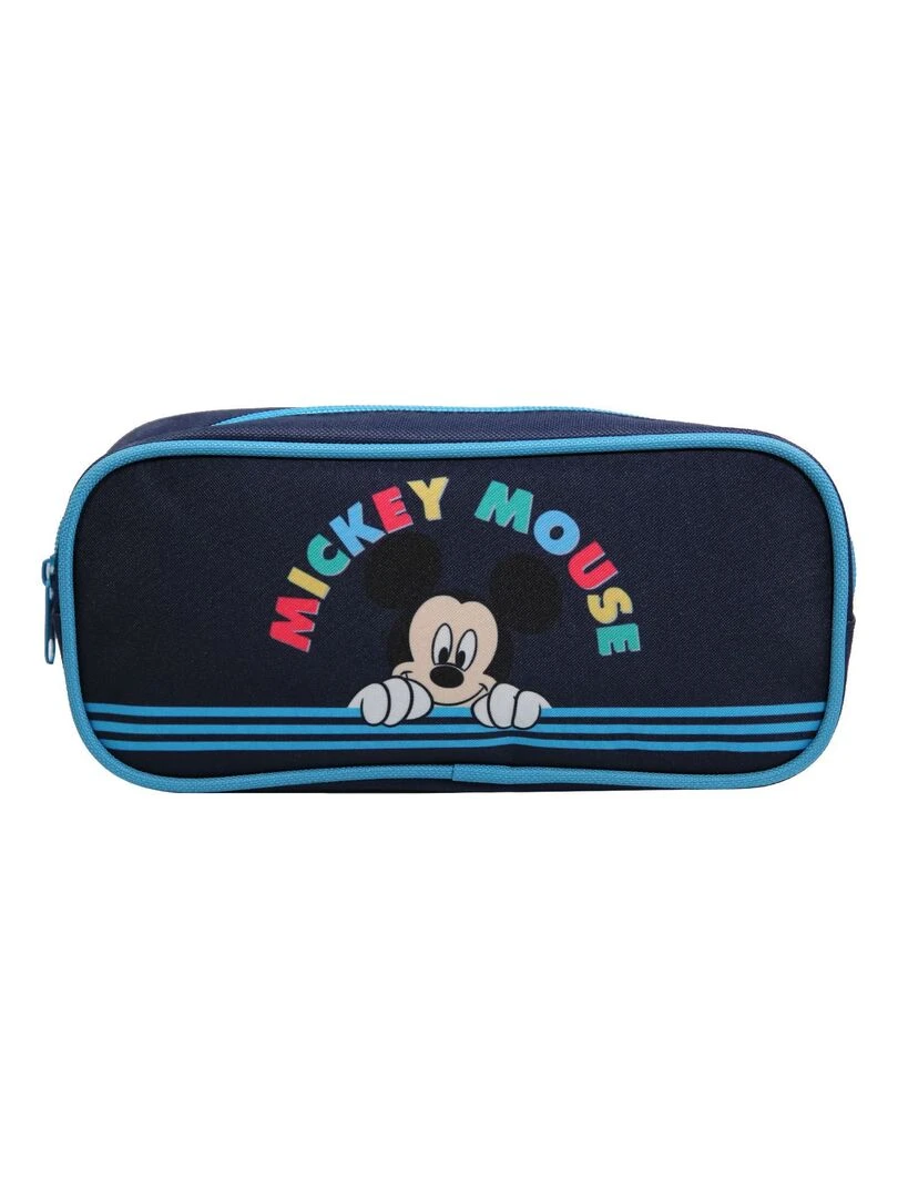 Trousse scolaire rectangulaire Disney Mickey Bleue Bagtrotter Bleu