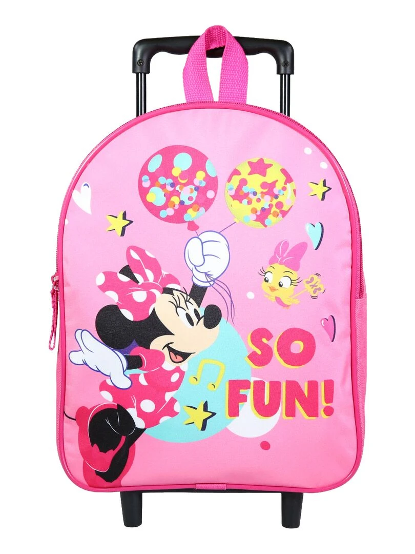 BAGTROTTER Sac à dos à roulettes 31 cm maternelle Disney Minnie Rose Fun Rose