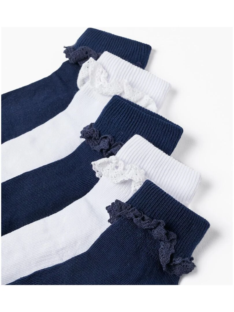 Lot 5 Paires de Chaussettes avec Dentelle Fille ESSENTIALS LINE Multicolore