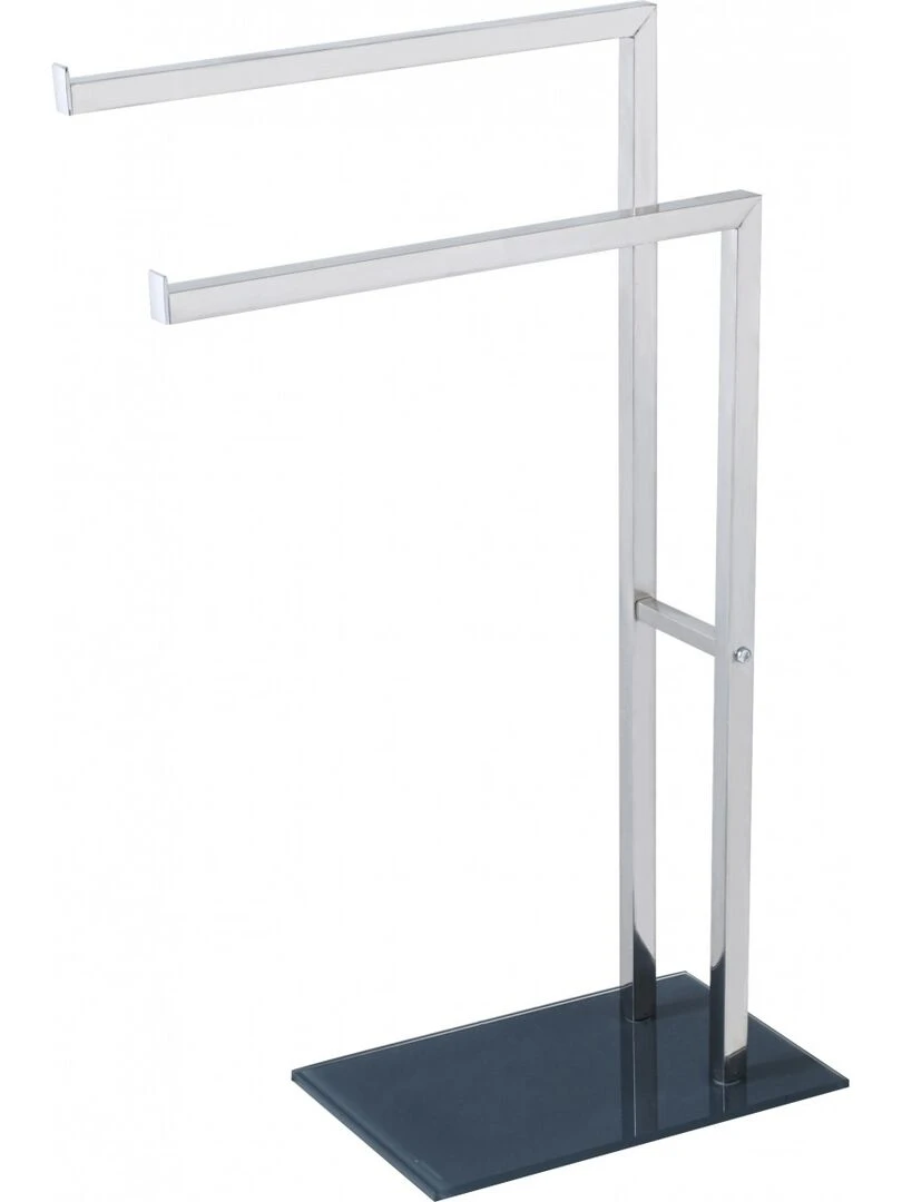 Guy Levasseur Porte serviette double sur pied gris Gris