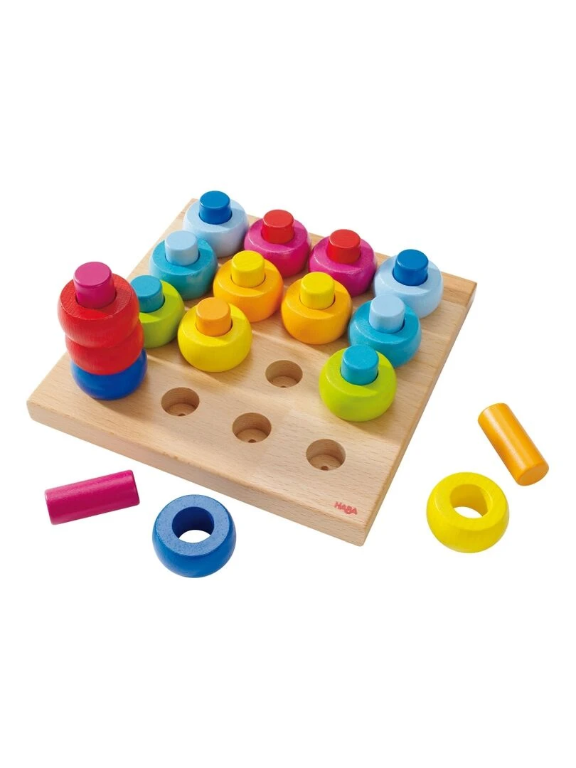 Jeu à enficher Anneaux multicolores HABA N/A
