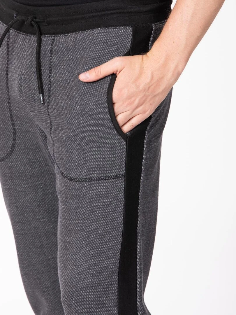 Pantalon de détente en molleton texturé ASLAN 'Rica Lewis' Noir