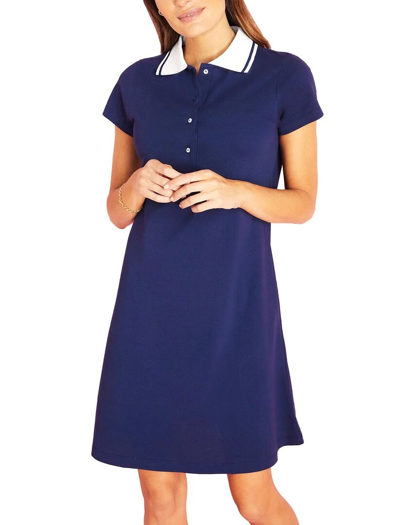 Robe estivale manches courtes Ipanema Bleu marine