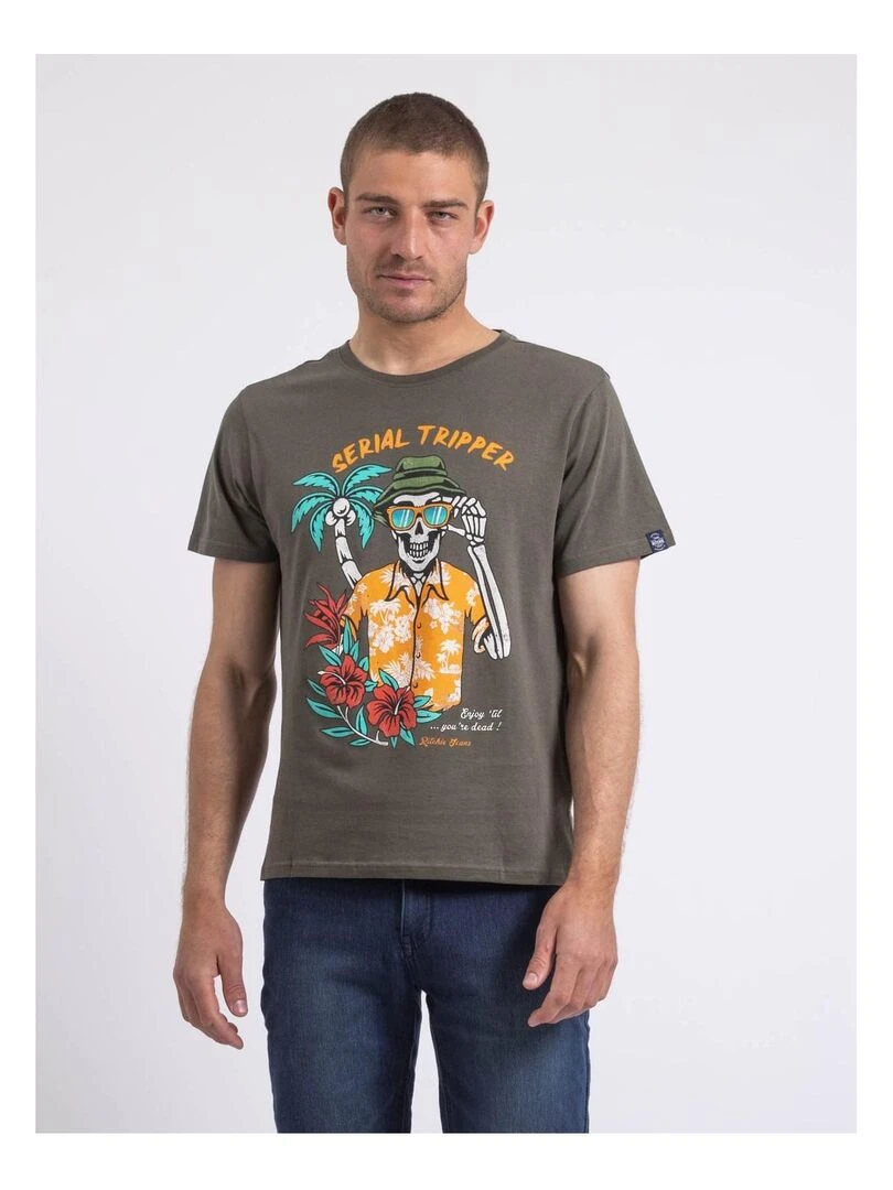 T shirt col rond NULRIK Kaki