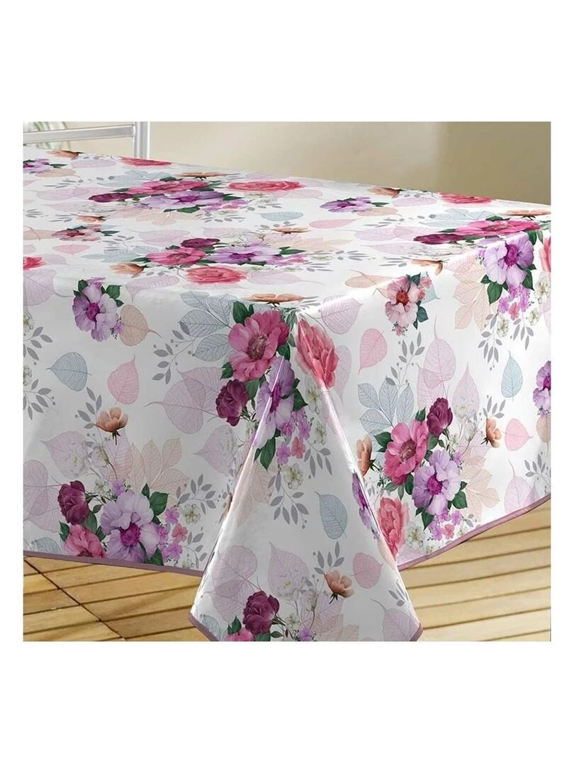 Nappe toile cirée 140x240 cm Rossana PVC Rose