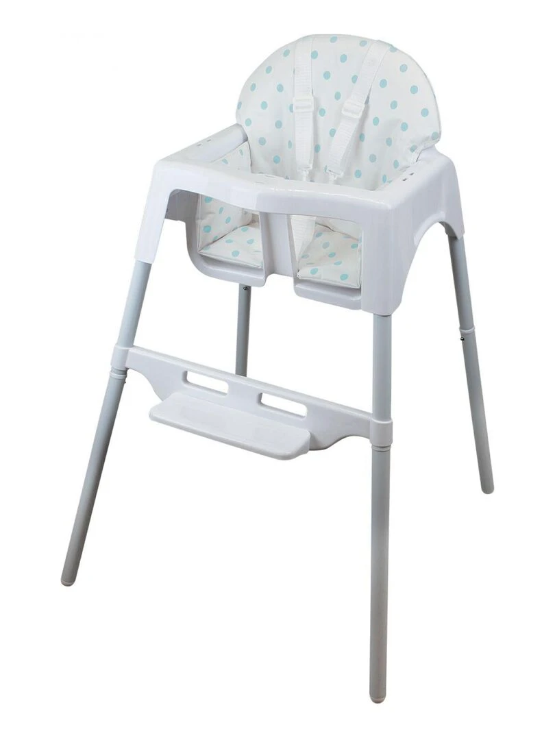 Housse d'assise pour chaise haute bébé enfant gamme Délice   Monsieur Bébé   Blanc Bleu