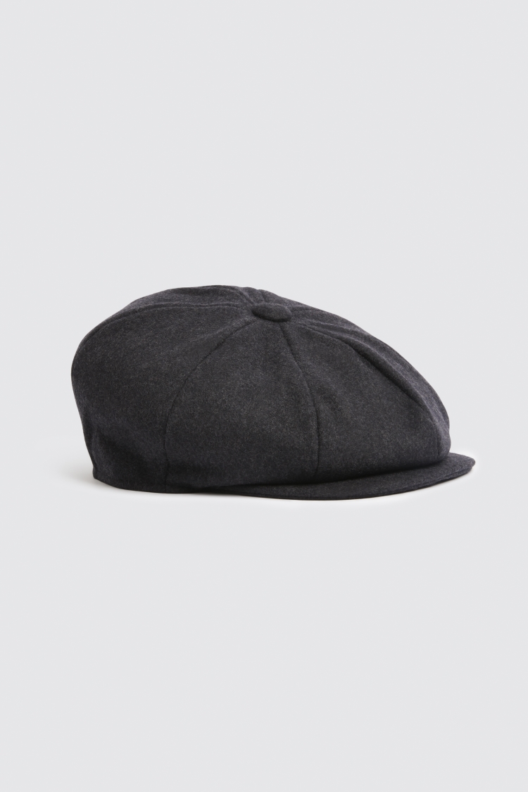 Charcoal Melton Baker Boy Cap Buy Online at Moss