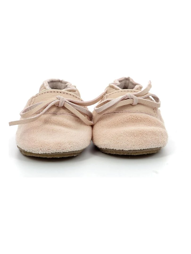 Chaussons Cuir Fleece Crp   Rose