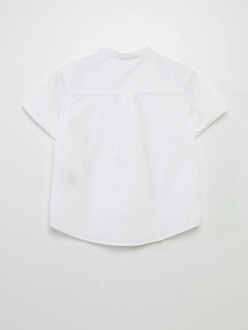Chemise à col mao   blanc