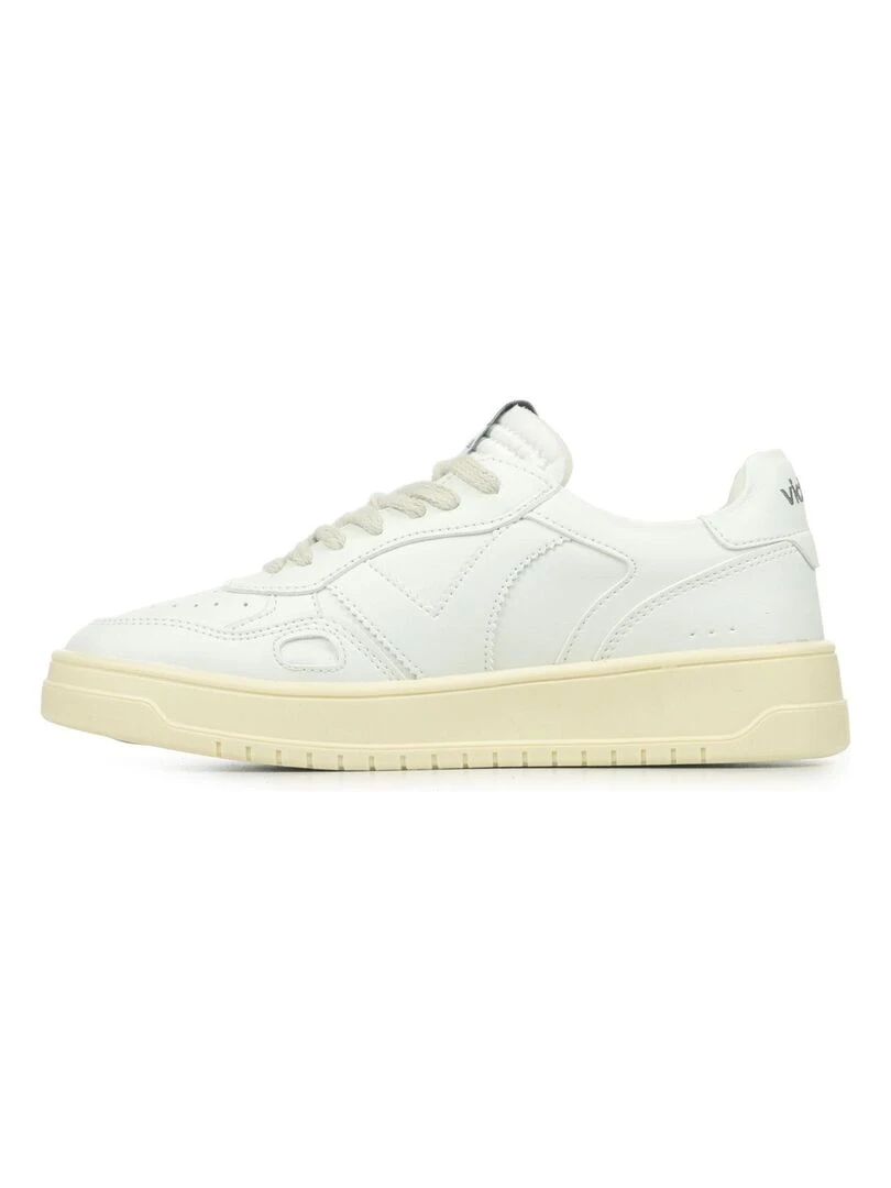 Baskets Victoria Seul Efecto Piel & Serra   Blanc