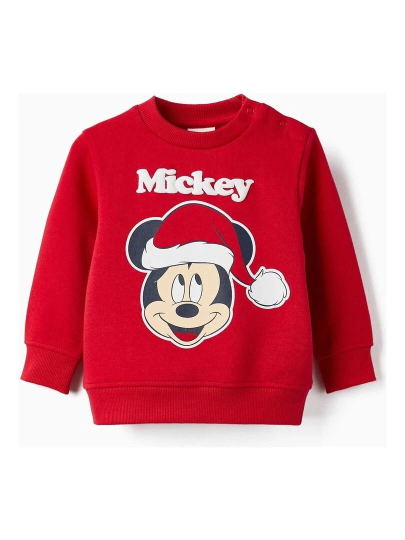 Pull en coton pour bébé 'Mickey Mouse Noël' MICKEY Rouge