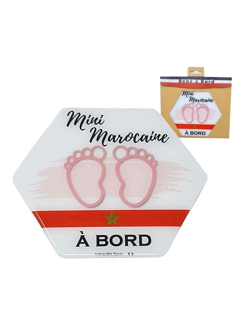 Adhésif / Autocollant bébé à bord Marocain(ne) à bord Rose Rose