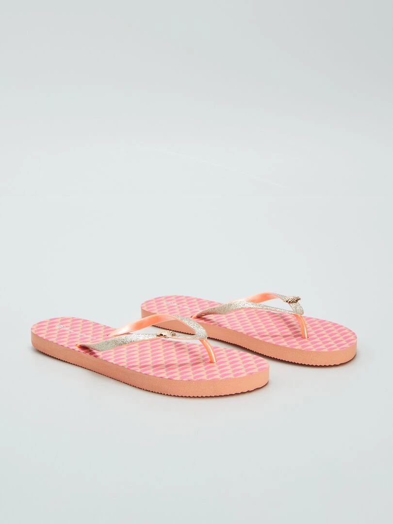 Tongs coquillage Corail