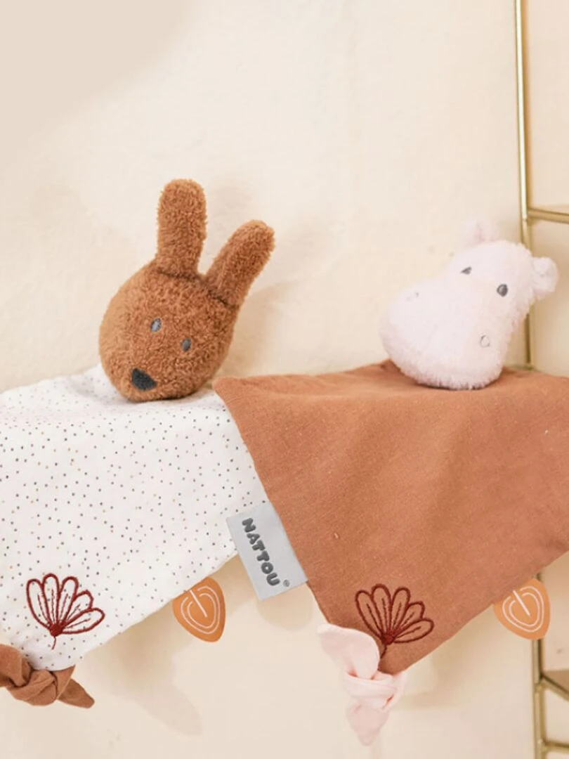 Mini doudou Susie & Bonnie Lapin Rouille (25 Cm) Marron