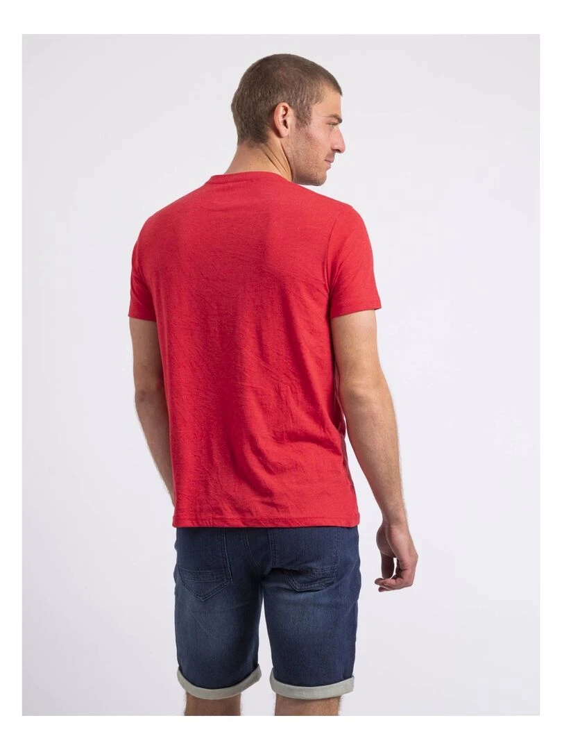 T shirt col rond NAKIWOK   Rouge