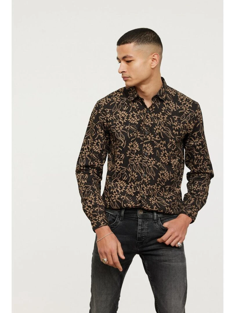 Lee Cooper   Chemise manches longues coton regular DIOUK   Noir