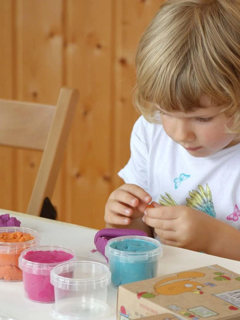 Pâte à modeler "Yuki" naturelle & vegan bio  Set de 4 pots   N/A