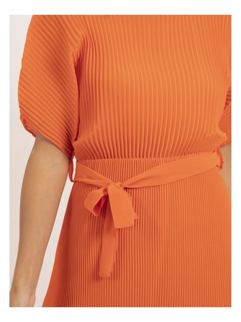 Robe courte plissée IWILD   Orange